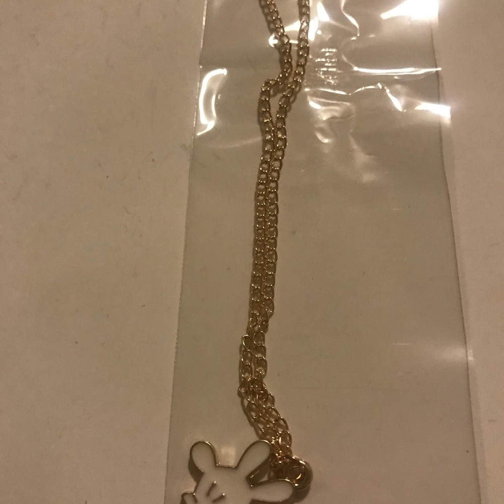 White New Mickey Mouse Glove Pendant Necklace - Picture 7 of 9